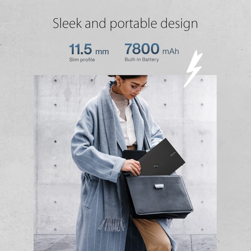 ASUS ZenScreen GO Monitor da Gaming Portatile 15.6” 1080P FHD (MB16AWP) - Monitor da Viaggio IPS USB-C e HDMI, Mirroring Wireless, Cavalletto Integrato, Monitor Esterno per Laptop, Macbook e Telefono ASUS ZenScreen GO Monitor da Gaming Portatile 15.6” 1080P FHD (MB16AWP) - Monitor da Viaggio IPS USB-C e HDMI, Mirroring Wireless, Cavalletto Integrato, Monitor Esterno per Laptop, Macbook e Telefono