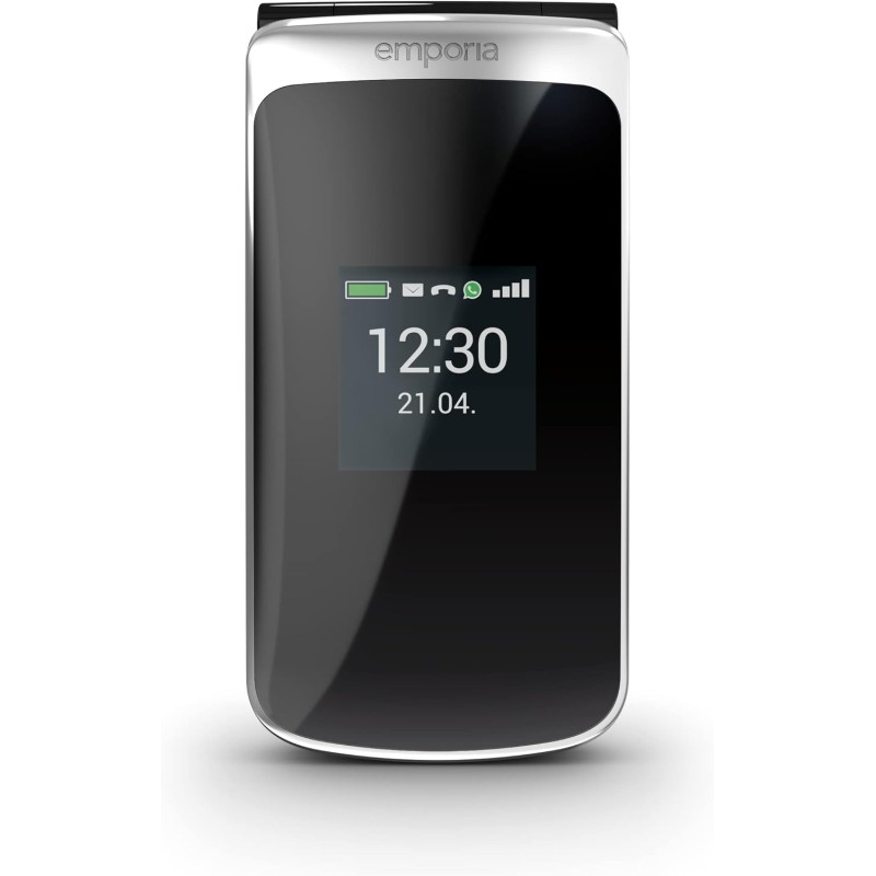 Emporia TOUCHsmart.2 - New Edition, Telefono cellulare 4G per Anziani, tasto dedicato per WhatsApp e app di messagistica, Volume alto, Display 3.25" a colori, Basetta di ricarica, Nero (Italia) Emporia TOUCHsmart.2 - New Edition, Telefono cellulare 4G per Anziani, tasto dedicato per WhatsApp e app di messagistica, Volume alto, Display 3.25" a colori, Basetta di ricarica, Nero (Italia)
