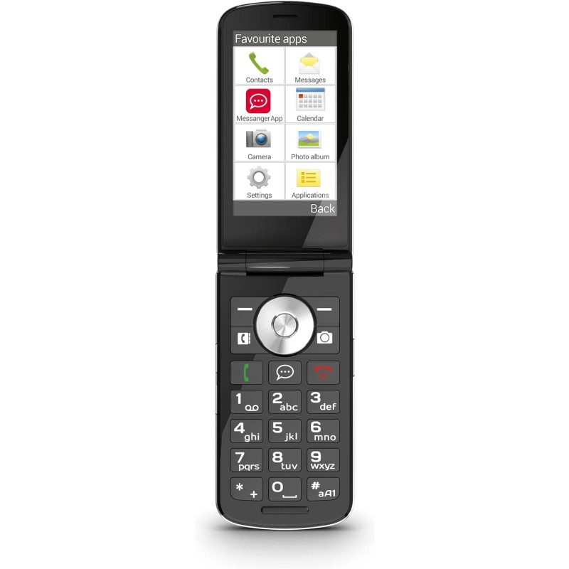 Emporia TOUCHsmart.2 - New Edition, Telefono cellulare 4G per Anziani, tasto dedicato per WhatsApp e app di messagistica, Volume alto, Display 3.25" a colori, Basetta di ricarica, Nero (Italia) Emporia TOUCHsmart.2 - New Edition, Telefono cellulare 4G per Anziani, tasto dedicato per WhatsApp e app di messagistica, Volume alto, Display 3.25" a colori, Basetta di ricarica, Nero (Italia)