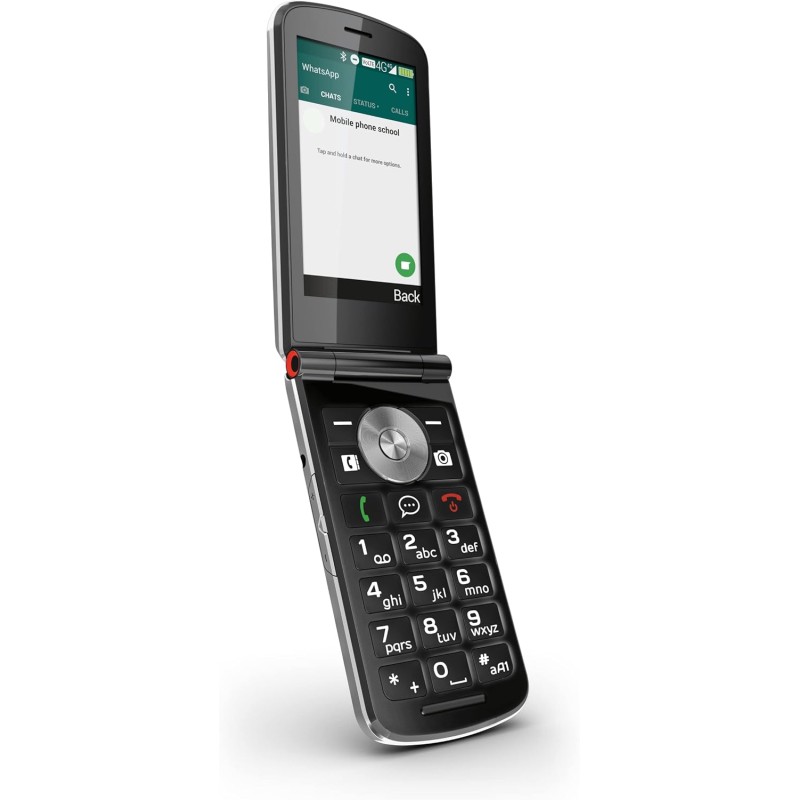 Emporia TOUCHsmart.2 - New Edition, Telefono cellulare 4G per Anziani, tasto dedicato per WhatsApp e app di messagistica, Volume alto, Display 3.25" a colori, Basetta di ricarica, Nero (Italia) Emporia TOUCHsmart.2 - New Edition, Telefono cellulare 4G per Anziani, tasto dedicato per WhatsApp e app di messagistica, Volume alto, Display 3.25" a colori, Basetta di ricarica, Nero (Italia)