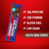 Enervit, Protein Bar 50% Dark Choco, Barrette Proteiche, 20g di Proteine, Low Sugar, con Vitamina D e B6, Gusto Cioccolato Fondente, Per il Recupero Dopo lo Sport, Senza Glutine, 12 Barrette da 40g