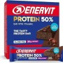 Enervit, Protein Bar 50% Dark Choco, Barrette Proteiche, 20g di Proteine, Low Sugar, con Vitamina D e B6, Gusto Cioccolato Fondente, Per il Recupero Dopo lo Sport, Senza Glutine, 12 Barrette da 40g
