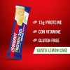 Enervit, Protein Bar 32% Lemon Cake, Barrette Proteiche, 15g di Proteine, con Vitamina D e B6, Gusto Lemon Cake, Per il Recupero dopo lo Sport, Senza Glutine, 12 Barrette da 48g