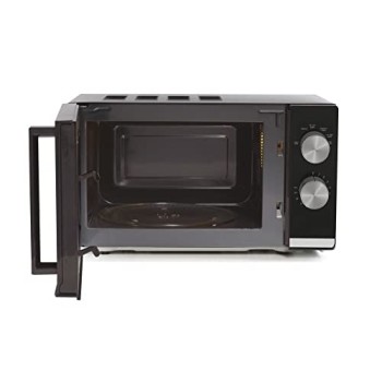 Candy Moderna Forno a Microonde 20 Litri, 700W, 6 Livelli di Potenza, Funzione Defrost, Timer e Segnale Acustico di Fine Cottura, Libera Installazione, 45,2 x 34,6 x 26,2 cm, Nero - CMW20TNMB