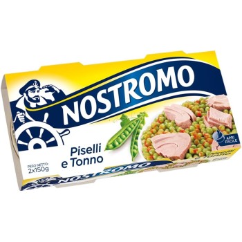 Nostromo Tonno con Piselli 150g – 2 Lattine Piatto Completo Pronto da Gustare, Apertura Facile – Pasto Veloce Ricco di Proteine, Senza Conservanti Nostromo Tonno con Piselli 150g – 2 Lattine Piatto Completo Pronto da Gustare, Apertura Facile – Pasto Veloce Ricco di Proteine, Senza Conservanti
