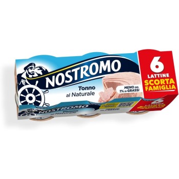 Nostromo - Tonno al naturale, 6 lattine da 70gr. Meno dell'1% di grassi, senza conservanti - 56 g (Confezione da 6)