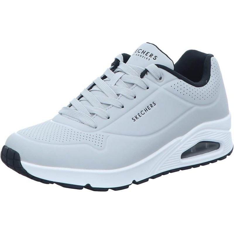Skechers Uno Stand On Air, Scarpe da Ginnastica Uomo - 44 EU Light Gray Durabuck Black Trim Skechers Uno Stand On Air, Scarpe da Ginnastica Uomo - 44 EU Light Gray Durabuck Black Trim