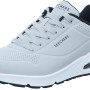 Skechers Uno Stand On Air, Scarpe da Ginnastica Uomo - 44 EU Light Gray Durabuck Black Trim