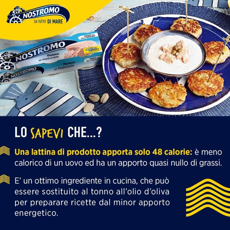 Nostromo Tonno al Naturale 70g – Confezione da 3 Lattine, Meno dell'1% di Grassi, Senza Conservanti – Tonno Magro e Proteico - 70 g (Confezione da 3)