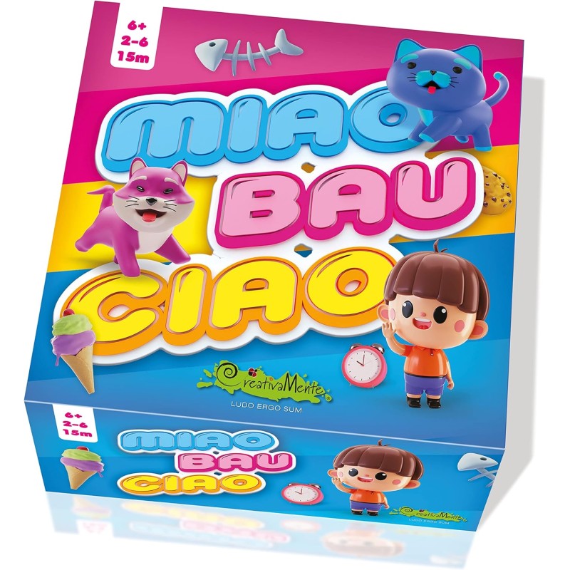 CreativaMente Miao Bau Ciao - Gioco in Scatola CreativaMente Miao Bau Ciao - Gioco in Scatola