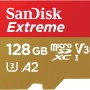 SanDisk Extreme 128GB scheda microSDXC + RescuePro Deluxe, Micro SD fino a 190 MB/s, + adattatore SD, con prestazioni app A2, UHS-I, Class 10, U3, V30 - 128GB