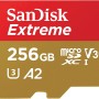 SanDisk Extreme 256GB scheda microSDXC + RescuePro Deluxe, Micro SD fino a 190 MB/s, + adattatore SD, con prestazioni app A2, UHS-I, Class 10, U3, V30 - 256GB