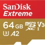 SanDisk 64 GB Scheda microSDXC Extreme per Action Cam e Drones + adattatore SD + RescuePRO Deluxe, fino a 170 MB/s, con A2 App Performance, UHS-I, Classe 10, U3, V30 - 64GB