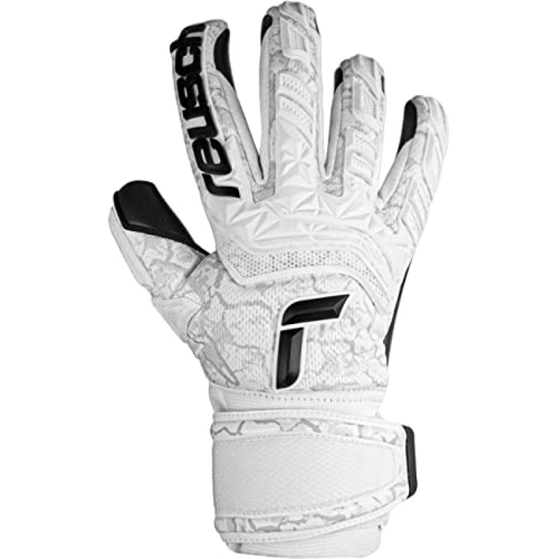 Reusch Attrakt Freegel Infinity Guanti da portiere per adulti con costruzione interna per le prestazioni dei portieri professionisti su erba sintetica - 10 bianco-nero