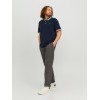JACK & JONES Polo Plain Shirt Collar Polo - 6XL Plus Blu Scuro / Dettaglio: Neon JACK & JONES Polo Plain Shirt Collar Polo - 6XL Plus Blu Scuro / Dettaglio: Neon