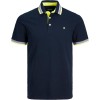 JACK & JONES Polo Plain Shirt Collar Polo - 6XL Plus Blu Scuro / Dettaglio: Neon JACK & JONES Polo Plain Shirt Collar Polo - 6XL Plus Blu Scuro / Dettaglio: Neon