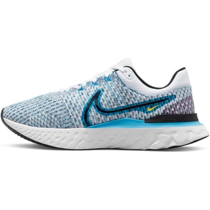 Nike React Infinity Run FK 3, Sneaker Donna - 42 EU White Black Blue Orbit Chlorine Blue Nike React Infinity Run FK 3, Sneaker Donna - 42 EU White Black Blue Orbit Chlorine Blue