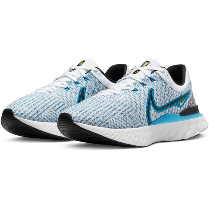 Nike React Infinity Run FK 3, Sneaker Donna - 42 EU White Black Blue Orbit Chlorine Blue Nike React Infinity Run FK 3, Sneaker Donna - 42 EU White Black Blue Orbit Chlorine Blue