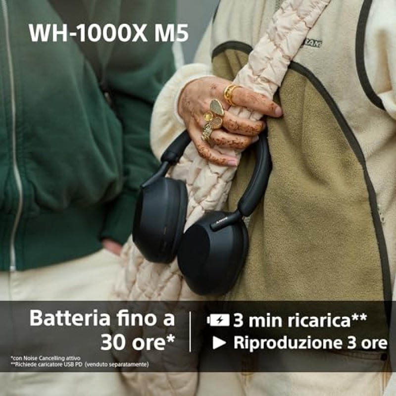 Sony WH-1000XM5 Custodia Rigida | Cuffie Wireless Premium con Cancellazione del Rumore, Bluetooth, Chiamate Chiare,Hi-Res Audio, Fino a 30 Ore di Autonomia, Compatibili con iOS e Android – Black - Nero Sony WH-1000XM5 Custodia Rigida | Cuffie Wireless Premium con Cancellazione del Rumore, Bluetooth, Chiamate Chiare,Hi-Res Audio, Fino a 30 Ore di Autonomia, Compatibili con iOS e Android – Black - Nero