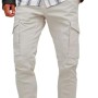 JACK & JONES Jpstpaul Jjflake Cargo Noos Pantaloni Uomo - 32W / 34L Grigio Chiaro