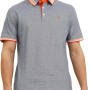 JACK & JONES Polo Plain Shirt Collar Polo - M Navy Blazer/Detail:neon