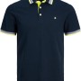JACK & JONES Polo Plain Shirt Collar Polo - XXL Dark Navy 3