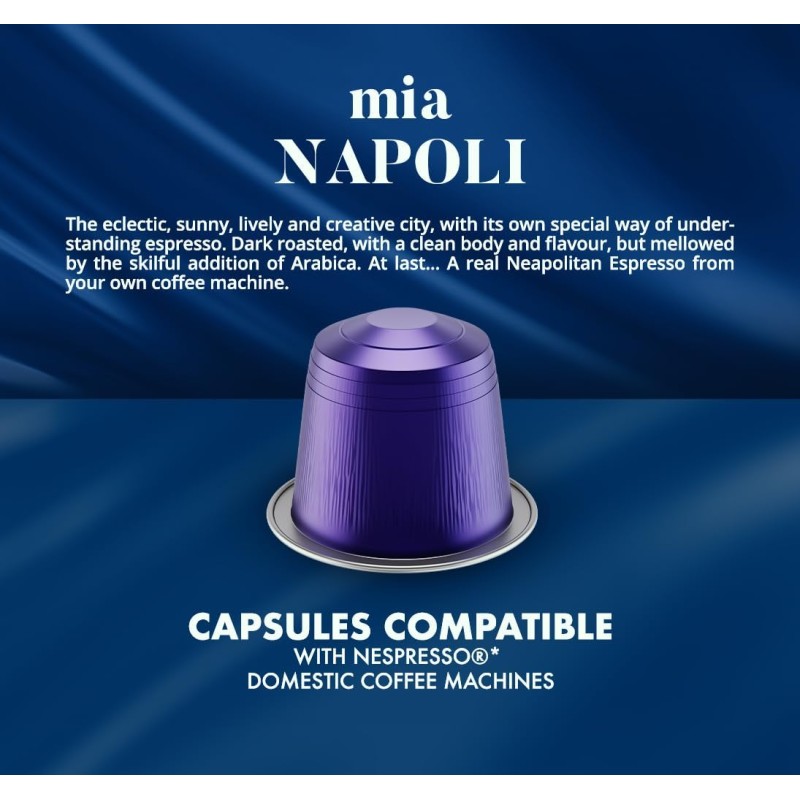 Caffè Borbone Miscela Mia Napoli - 100 Capsule ALLUMINIO (10 confezioni da 10) - Compatibili con le Macchine ad uso domestico Nespresso*