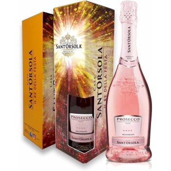 Sant'Orsola - Prosecco D.O.C. Rosè Millesimato Extra Dry, 11%, Confezione Regalo, da Uve Glera e Pinot Nero, Gusto Delicato con Note Fruttate e Floreali, 6x750 ml - 1x750ml Rosè Sant'Orsola - Prosecco D.O.C. Rosè Millesimato Extra Dry, 11%, Confezione Regalo, da Uve Glera e Pinot Nero, Gusto Delicato con Note Fruttate e Floreali, 6x750 ml - 1x750ml Rosè