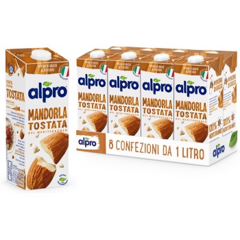 ALPRO CLASSICO, Bevanda alla MANDORLA, 100% vegetale con vitamine B2, B12 e D2, E (8 confezioni x 1 Litro) ALPRO CLASSICO, Bevanda alla MANDORLA, 100% vegetale con vitamine B2, B12 e D2, E (8 confezioni x 1 Litro)