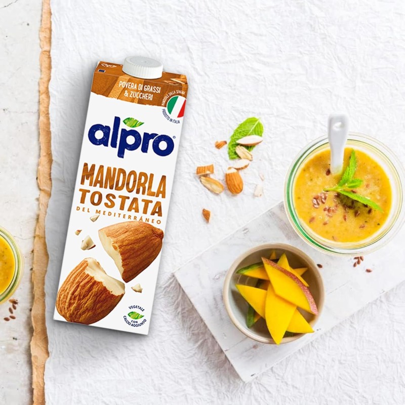 ALPRO CLASSICO, Bevanda alla MANDORLA, 100% vegetale con vitamine B2, B12 e D2, E (8 confezioni x 1 Litro) ALPRO CLASSICO, Bevanda alla MANDORLA, 100% vegetale con vitamine B2, B12 e D2, E (8 confezioni x 1 Litro)