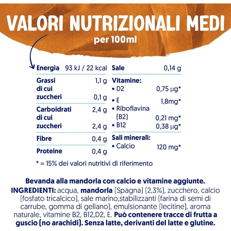 ALPRO CLASSICO, Bevanda alla MANDORLA, 100% vegetale con vitamine B2, B12 e D2, E (8 confezioni x 1 Litro) ALPRO CLASSICO, Bevanda alla MANDORLA, 100% vegetale con vitamine B2, B12 e D2, E (8 confezioni x 1 Litro)