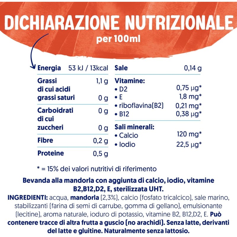 ALPRO SENZA ZUCCHERI, Bevanda alla MANDORLA, 100% vegetale con vitamine B2, B12, D2, E (8 confezioni x 1 Litro) - 1 l (Confezione da 8) ALPRO SENZA ZUCCHERI, Bevanda alla MANDORLA, 100% vegetale con vitamine B2, B12, D2, E (8 confezioni x 1 Litro) - 1 l (Confezione da 8)