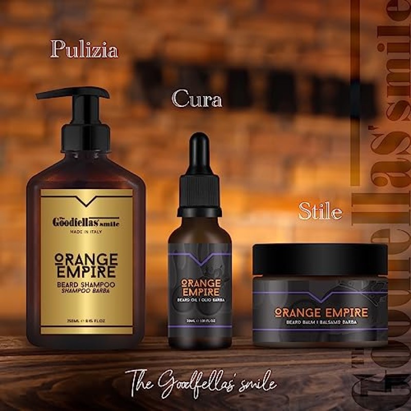 The Goodfellas' smile Shampoo Barba Orange Empire nutriente 250ml - 250 ml (Confezione da 1) The Goodfellas' smile Shampoo Barba Orange Empire nutriente 250ml - 250 ml (Confezione da 1)