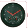 MPM Quality Orologio da parete in plastica, verde, motore a passo al quarzo, igrometro, termometro, indicatore di temperatura e umidità, quadrante originale, E01.3084.40, ∅ 314 x 45 mm - ∅ 314 x 45 mm Verde MPM Quality Orologio da parete in plastica, verde, motore a passo al quarzo, igrometro, termometro, indicatore di temperatura e umidità, quadrante originale, E01.3084.40, ∅ 314 x 45 mm - ∅ 314 x 45 mm Verde