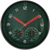 MPM Quality Orologio da parete in plastica, verde, motore a passo al quarzo, igrometro, termometro, indicatore di temperatura e umidità, quadrante originale, E01.3084.40, ∅ 314 x 45 mm - ∅ 314 x 45 mm Verde