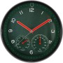 MPM Quality Orologio da parete in plastica, verde, motore a passo al quarzo, igrometro, termometro, indicatore di temperatura e umidità, quadrante originale, E01.3084.40, ∅ 314 x 45 mm - ∅ 314 x 45 mm Verde