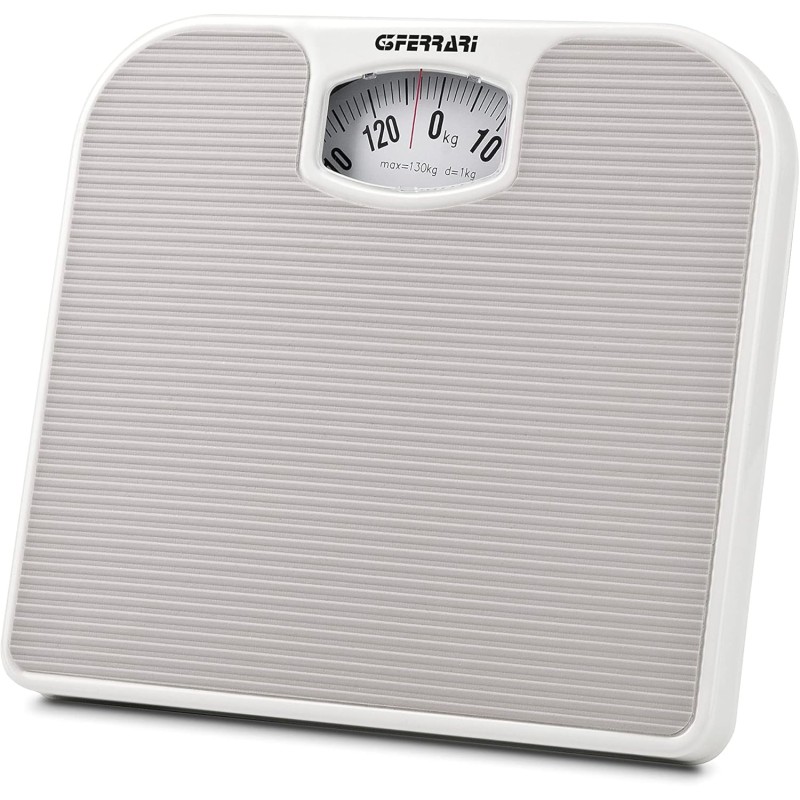 G3 Ferrari G30048 Bilancia pesapersone meccanica, Pesapersona Meccanica, 130 kg, Divisione di pesatura 1 kg, Pedana antiscivolo, Facile lettura, Design vintage, Grigio G3 Ferrari G30048 Bilancia pesapersone meccanica, Pesapersona Meccanica, 130 kg, Divisione di pesatura 1 kg, Pedana antiscivolo, Facile lettura, Design vintage, Grigio