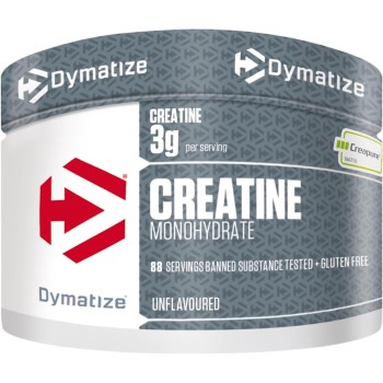 Dymatize Creatine Monohydrate in polvere non aromatizzata 300g - 100% Creapure Creatine - Aminoacidi - Creatina, 88 Portioni - 88 Portioni