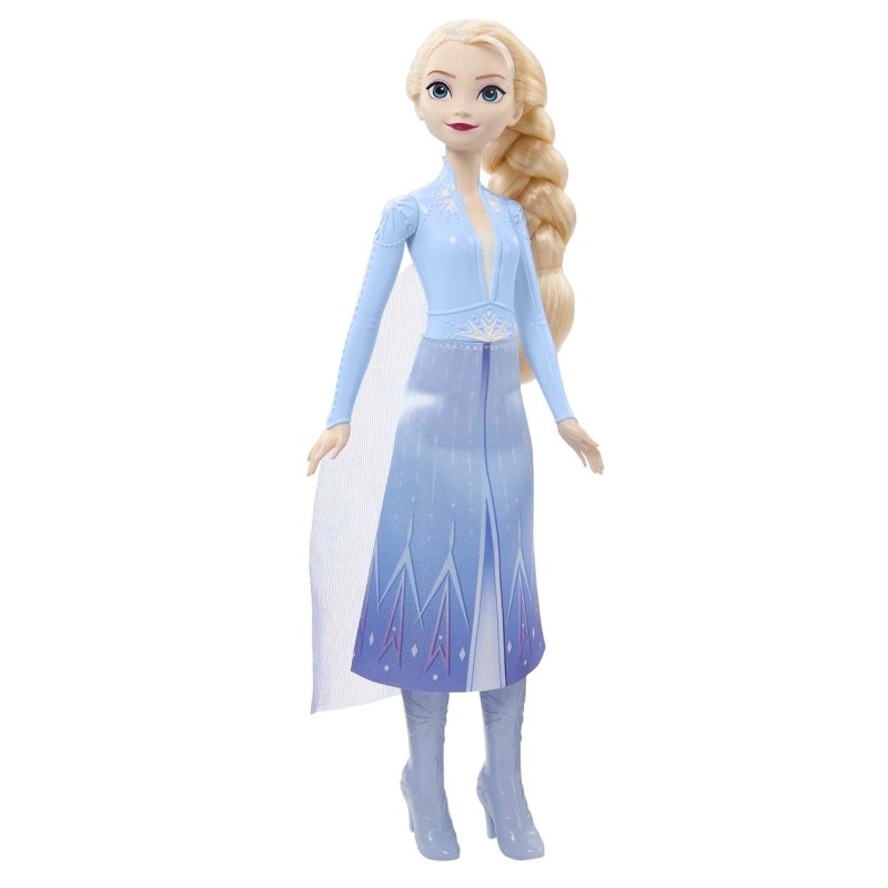 Mattel Disney Frozen - Elsa bambola con abito esclusivo e accessori ispirati ai film Disney Frozen 2, Giocattolo per Bambini 3+ Anni, HLW48