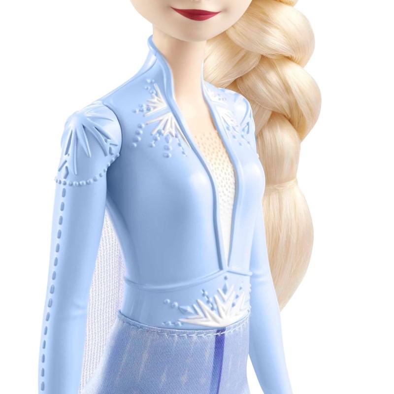 Mattel Disney Frozen - Elsa bambola con abito esclusivo e accessori ispirati ai film Disney Frozen 2, Giocattolo per Bambini 3+ Anni, HLW48