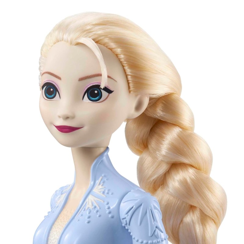 Mattel Disney Frozen - Elsa bambola con abito esclusivo e accessori ispirati ai film Disney Frozen 2, Giocattolo per Bambini 3+ Anni, HLW48