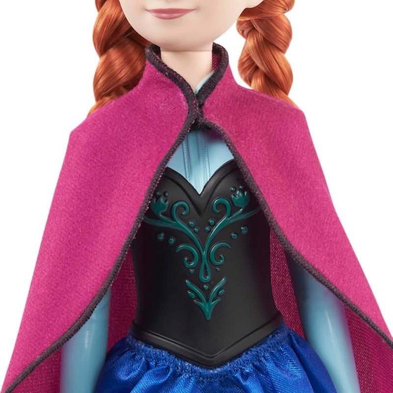 Mattel Disney Frozen - Anna, bambola con abito elegante e accessori ispirati al film Dsney Frozen 1, giocattolo per bambini, 3+ anni, HLW49 Mattel Disney Frozen - Anna, bambola con abito elegante e accessori ispirati al film Dsney Frozen 1, giocattolo per bambini, 3+ anni, HLW49
