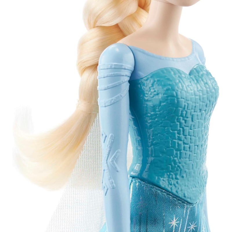 Mattel Disney Frozen - Elsa bambola con abito elegante e accessori ispirati ai film Disney Frozen 1, giocattolo per bambini, 3+ anni, HLW47 - Azzurro - Elsa Elegante