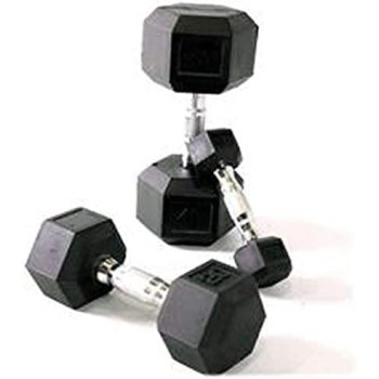 Manubrio Esagonale Gommato Professionale da 1 A 50 kg Pesistica Palestre O Home Gym Impugnatura Ergonomica Antiscivolo - 2 Kg