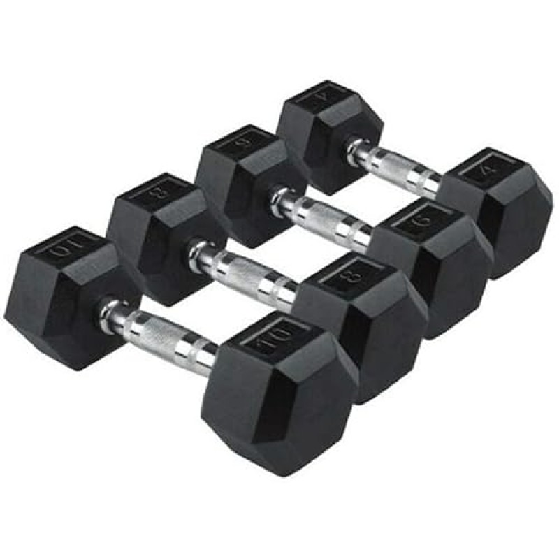 Manubrio Esagonale Gommato Professionale da 1 A 50 kg Pesistica Palestre O Home Gym Impugnatura Ergonomica Antiscivolo - 2 Kg