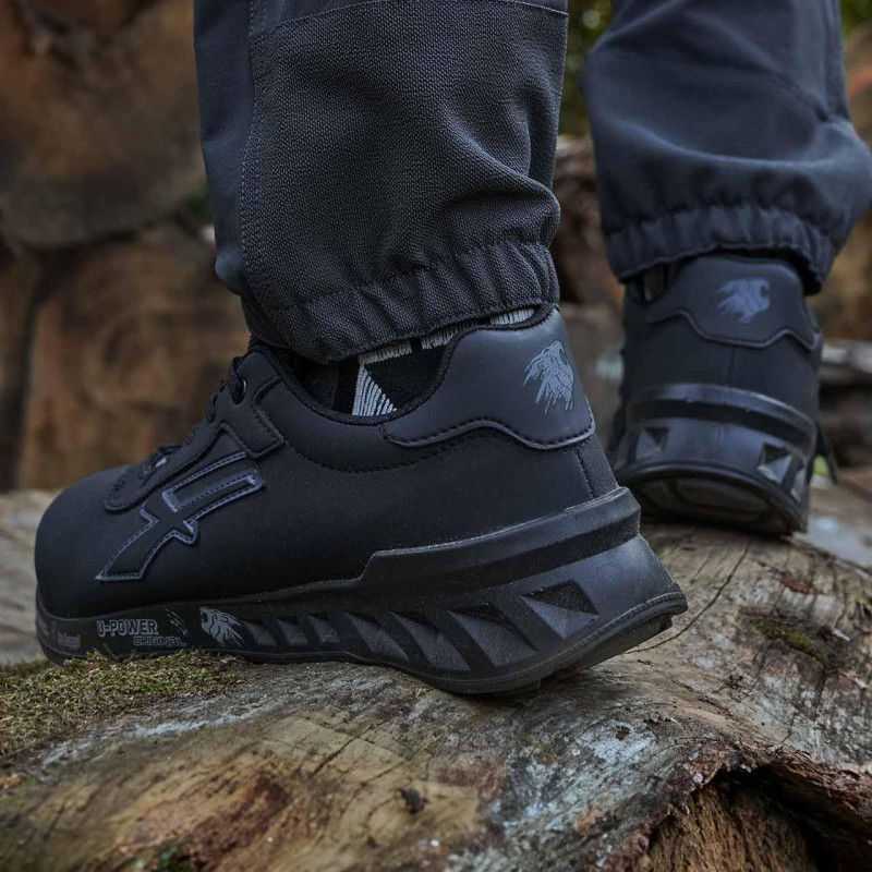 U-POWER DON'T WORRY... BE HAPPY! Scarpe Antinfortunistiche da Lavoro,Scarpa Alta,MOD.Ben S ESD S3s Ci FO SR,Puntale Antiperforazione No Metal Scarpe antinfortunisticheUnisex - Adulto - 46 EU Nero Grigio