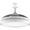 Cecotec Ventilatore da Soffitto con Luce e Pale Retrattilie EnergySilence Aero 4280 invisibile White. 40 W, diametro 106 cm, timer, 3 tonalità di luce, funzione estate-inverno - Bianco