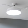 Cecotec Ventilatore da Soffitto con Luce e Pale Retrattilie EnergySilence Aero 4280 invisibile White. 40 W, diametro 106 cm, timer, 3 tonalità di luce, funzione estate-inverno - Bianco