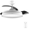 Cecotec Ventilatore da Soffitto con Luce e Pale Retrattilie EnergySilence Aero 4280 invisibile White. 40 W, diametro 106 cm, timer, 3 tonalità di luce, funzione estate-inverno - Bianco