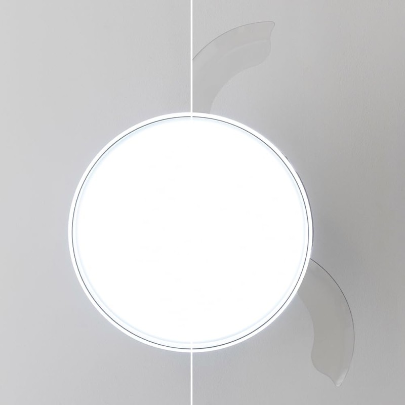 Cecotec Ventilatore da Soffitto con Luce e Pale Retrattilie EnergySilence Aero 4280 invisibile White. 40 W, diametro 106 cm, timer, 3 tonalità di luce, funzione estate-inverno - Bianco
